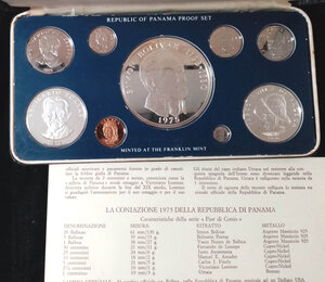 reverse: PANAMA Serie annuale 1975 di 9 valori
