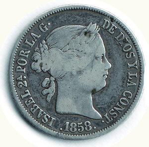 obverse: SPAGNA - Isabella II - 4 Reales 1857 - KM 608.1.