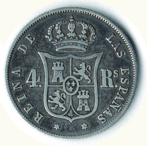 reverse: SPAGNA - Isabella II - 4 Reales 1857 - KM 608.1.