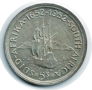 reverse: SUDAFRICA - Giorgio VI - 5 Shillings