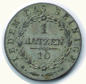 reverse: SVIZZERA - Appenzel 1 Batzen 1816 - Cat. Alfa 205.