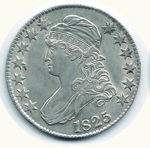 obverse: STATI UNITI - Cappet Bust - ½ Dollaro 1825 - Conservazione eccezionale.