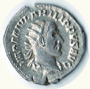 obverse: FILIPPO I - Antoniniano; D/ Imperatore; R/ Imperatore a cavallo.