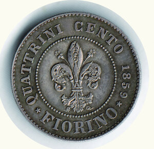 reverse: FIRENZE - Governo provvisorio 1859 - Fiorino - Bella patina.