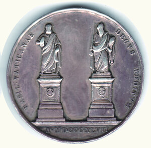 reverse: PIO IX - medaglia annuale A.II - S.S. Pietro e Paolo