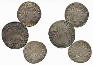 obverse: VENEZIA. Alvise Pisani (1735-1741). Lotto di 3 monete: 15 soldi 1734; 10 soldi 1734 e 1737. MB