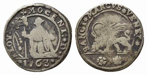 obverse: VENEZIA. Alvise IV Mocenigo (1763-1778). 15 soldi 1763 Ag (3,30 g). Mont. 2928-2930. MB