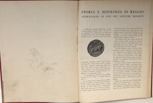 reverse: AA.VV. Storia e Mitologia di Reggio attraverso le sue più Antiche Monete.  Tutta Tela, pp. 82, ill in b/n.