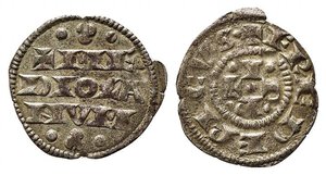 obverse: MILANO. Monetazione comunale a nome di Federico (1240-1310). Denaro Imperiale piano Ag (0,77 g). MIR 59. BB-SPL