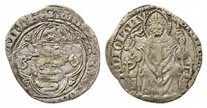 obverse: MILANO. Barnabò e Galeazzo II Visconti (1355-1378). Grosso da 2 soldi Ag (2,30 g). MIR 102. qBB