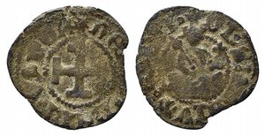 obverse: NAPOLI. Ferdinando I d Aragona (1458-1494). Tornese Mi (0,57 g). MIR 80. MB
