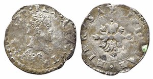 obverse: NAPOLI. Filippo II (1554-1598). Mezzo carlino Ag (1,33 g). Sigle MAL CI. Magl. 85-87. qBB