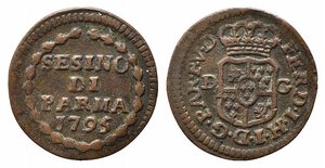 obverse: PARMA. Ferdinando I di Borbone. Sesino 1795. Cu 1,232 g). MIR 1088. BB
