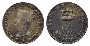 obverse: PARMA. Maria Luigia (1815-1847). 5 soldi 1815 Milano. Gig. 12. patina iridescente di vecchia raccolta. BB+