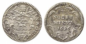 obverse: ROMA. Innocenzo XI (1676-1689). Grosso MOCET MINVS 1686. Ag (1,24 g). Munt.211. BB+