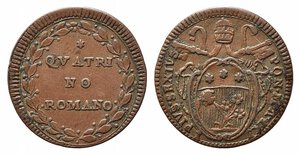 obverse: ROMA. Pio VI (1775-1799). Quattrino Cu (2,50 g). BB