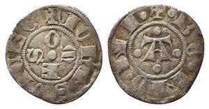 obverse: BOLOGNA. Giovanni Visconti (1350-1360). Bolognino Ag (1,27 g). MIR 5 Raro. qBB