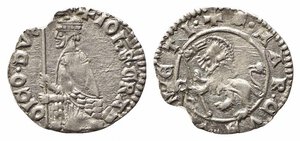 obverse: VENEZIA. Giovanni Gradenigo (1355-1356). Soldino Ag (0,51 g). Mont. 107-108. qSPL