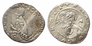 obverse: VENEZIA. Giovanni Gradenigo (1355-1356). Soldino Ag (0,54 g). Mont. 107-108. BB