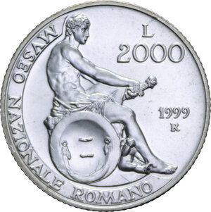 reverse: 2000 LIRE 1999 MUSEO NAZIONALE ROMANO AG. 14,6 GR. FDC