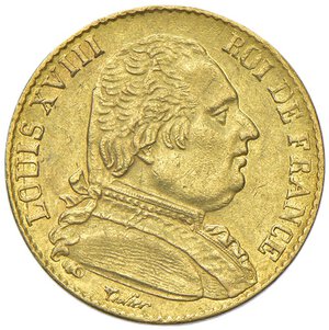 obverse: FRANCIA. Luigi XVIII (Prima Restaurazione, 1814-1815)