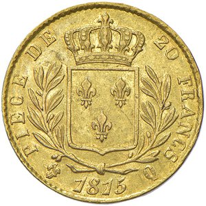 reverse: FRANCIA. Luigi XVIII (Prima Restaurazione, 1814-1815)