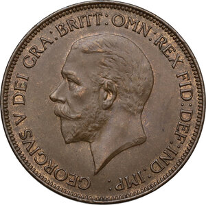 obverse: Great Britain.  George V (1910-1936). AE Penny 1932