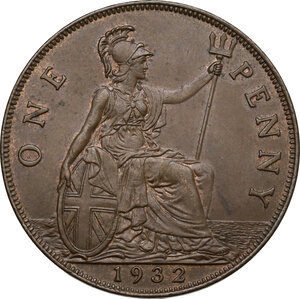 reverse: Great Britain.  George V (1910-1936). AE Penny 1932