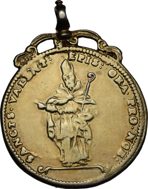 obverse: Italy .  Scuola di San Valentino. AR Medal, 17th century. Venice mint