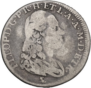 obverse: Italy .  Pietro Leopoldo di Lorena (1765-1790). Paolo 1790, Firenze mint