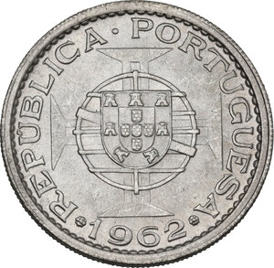 obverse: São Tomé and Príncipe.  Portuguese Republic. AR 5 escudos 1962