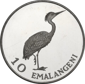 reverse: Swaziland. AR 10 Emalangeni 1975