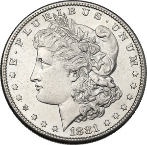 obverse: USA. AR Morgan Dollar 1881