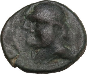obverse: Kings of Parthia.  Phraates II (132-127 BC). AE chalkos