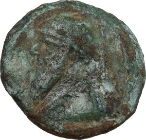 obverse: Kings of Parthia.  Mithradates II (121-91 BC). AE Dikalchon, Rhagae mint