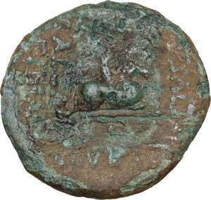 reverse: Kings of Parthia.  Mithradates II (121-91 BC). AE Dikalchon, Rhagae mint