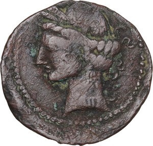 obverse: Zeugitania, Carthage. AE 23 mm, 221-210 BC