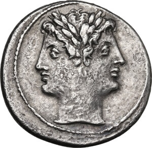 obverse: Anonymous. AR Quadrigatus, uncertain Sicilian mints, 218-217 BC
