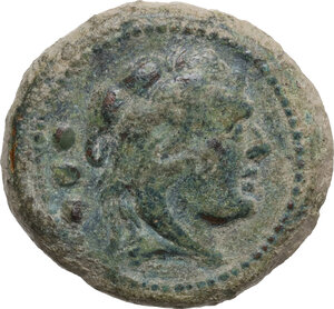 obverse: ROMA in monogram series.. AE Quadrans, c. 211-210 BC, South East Italy