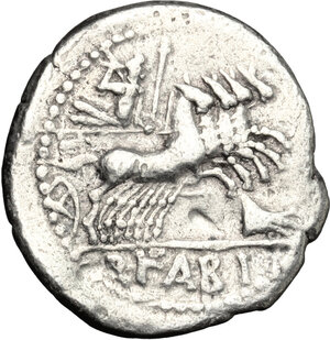 reverse: Q. Fabius Labeo.. AR Denarius, 124 BC