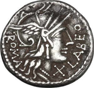 obverse: Q. Fabius Labeo. Denarius, 124 BC