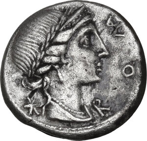 obverse: Mn. Aemilius Lepidus. Denarius, 114 or 113 BC