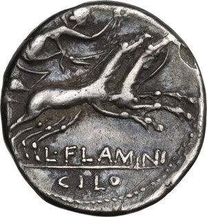 reverse: L. Flaminius Chilo. Denarius, 109 or 108 BC