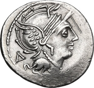 obverse: M. Servilius C.f.. AR Denarius, 100 BC