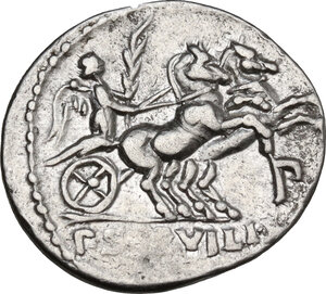 reverse: P. Servilius M.f. Rullus.. AR Denarius, 100 BC