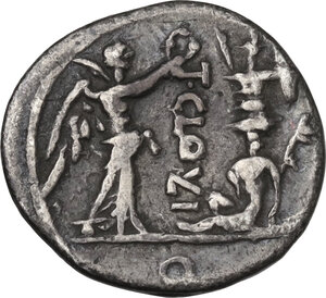 reverse: T. Cloulius. Quinarius, 98 BC