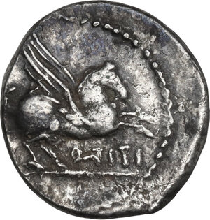 reverse: Q. Titius. Quinarius, 90 BC