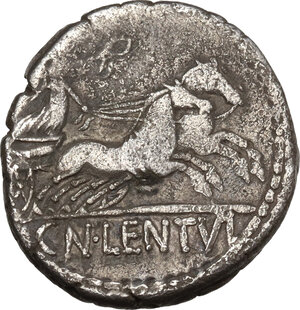 reverse: Cn. Cornelius Lentulus Clodianus. Denarius, Rome mint, 88 BC