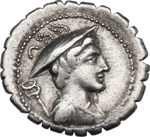 obverse: C. Mamilius Limetanus. Denarius serratus, Rome mint, 82 BC