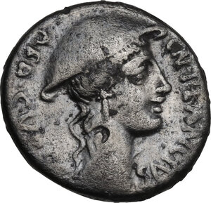 obverse: Cn. Plancius. Denarius, Rome mint, 55 BC